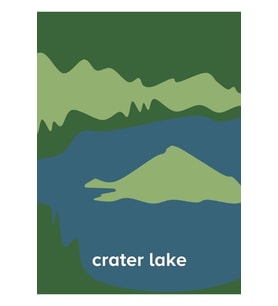 Krater Gölü Np Minimalist Tablo Ahşap Poster Dekoratif