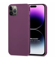 Microsonic Matte Silicone Apple iPhone 14 Pro Max Kılıf Mor