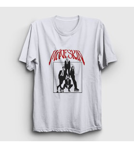 Presmono Unisex Beyaz Cover Band Maneskin T-Shirt 356878tt