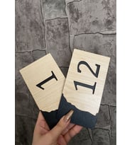 Meşe Serisi 1-12 Arası 12 Adet Mdf Kapı Numarası