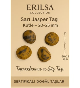 Sertifikalı Sarı Jasper Taşı Kütle 20–25 mm Topraklanma Güç ve Dayanıklılık Enerjisi Taşı (Çok Renkli)