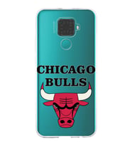Huawei Mate 30 Lite Uyumlu Kapak Chicago Bulls Tasarımlı Şeffaf Silikon Kılıf