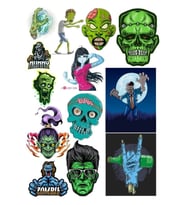 Zombi Sticker Set-6 13 Parça Telefon, Tablet, Defter, Laptop Sticker