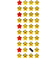 Sticker Kabartmalı Sticker Defter, Planlayıcı Etiket - (cb-516) 16x7 cm- Emoji Yıldız
