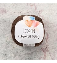 Loren Natural Baby Kahverengi El Örgü İpi - R035 - 33941