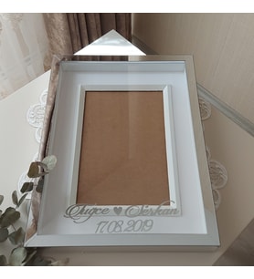 30x40 Cm Gümüş Pleksili Yeni Trend Tasarım Anı Çerçevesi! Ayna Çerçeve!