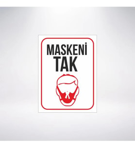 Maskeni Tak 21x28 Arkası Sticker