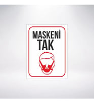 Maskeni Tak 21x28 Arkası Sticker