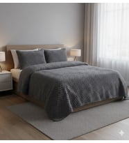 GRANADA FLANEL YATAK ÖRTÜSÜ ÇİFT KİŞİLİK CORDOBA ANTRASİT