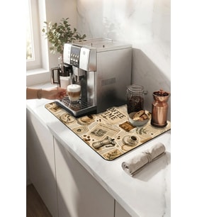 Valerine Life Kahve Espresso Makinesi Matı 35x45cm Çaycı Pad Su Geçirmez Coffee Magazine