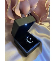 Ay Model Ayarlanabilir 925 Ayar Gümüş Yüzük