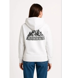 Nihilist Penguen Temalı Oversize Kapüşonlu Sweatshirt - Beyaz