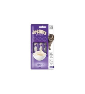 M-Pets Creamy Ton Balıklı Ve Biftekli Sıvı Kedi Ödülü 15 gr x 4 (Çok Renkli)