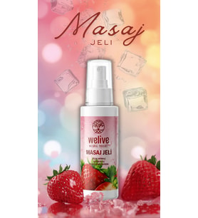 WeLive Çilek Aromalı Masaj Jeli 100 ml – Yoğun Nemlendirici ve Canlandırıcı
