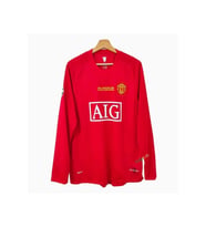 Manchester United Ronaldo 2008 Şampiyonlar Ligi Kırmızı Retro Forma Uzun Kol Yetişkin Forması