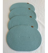 Jüt Amerikan Servis Sofra Altlığı, Masa Dekoru Supla Oval 30x40 4lü (Mint Yeşili)