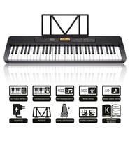 Jwin JTK-3600 61 Tuş Hassasiyetli 5 Oktav Org - Siyah
