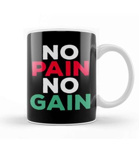 No Pain No Gain Kupa Bardak Porselen