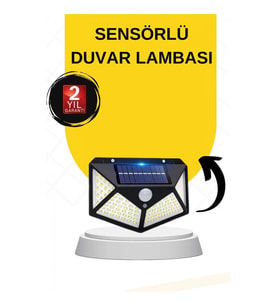 Mey İthalat® SENSÖRLÜ GÜNEŞ ENERJİLİ DUVAR LAMBASI
