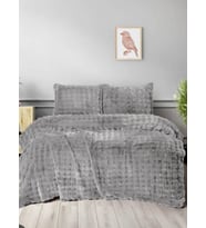 YÜNTEKS Merinos Diamond Kürk Comforter Set, Çift Kişilik Yorgan Seti (220x240)