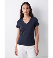 LCW EVERYDAY Lacivert V Yaka Soft Touch Kadın Tişört