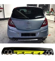 Opel Corsa D Sarı Difüzör Çiftli Yuvarlak Egzoz Görünümlü D Tip Difizör