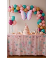 Folyo Balon Kelebek Temalı Pembe Tonlarda 82X52cm Doğum Günü Süsü Sadece Folyo Balon