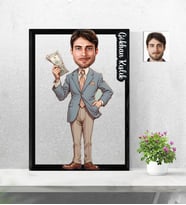 Kişiye Özel 3D  Ahşap Tablo İş Adamı Erkek Model 30x40 -15