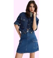 Kadın Denim A line Mini Etek Pamuk Yaz Aylarının Vazgeçilmezi Günlük Kullanım Modern Tasarım