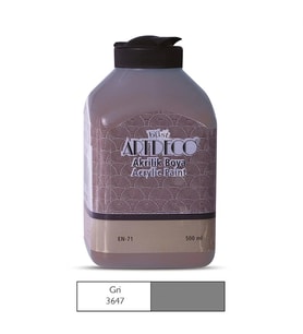 ARTDECO 070L-3647 AKRİLİK BOYA 500 ML. GRİ