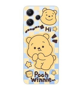 Xiaomi REDMI 12 Uyumlu Winnie The Pooh Desenli Şeffaf Telefon Kılıfı