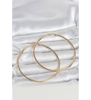 316L Çelik Gold Renk 70 Mm Kadın Halka Küpe Tj-Bkp11687