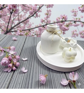 Mumelia Candles Monokrom Denge - Doğal Soya Taştozu Tasarım Mum Seti