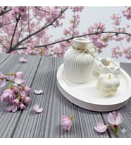Mumelia Candles Monokrom Denge - Doğal Soya Taştozu Tasarım Mum Seti