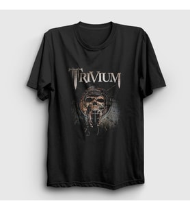 Presmono Unisex Siyah Skull Trivium T-Shirt 179673tt