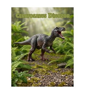 Eğitici Gerçekçi Ceratosaurus Dinozor Figür Oyuncak (25 cm)