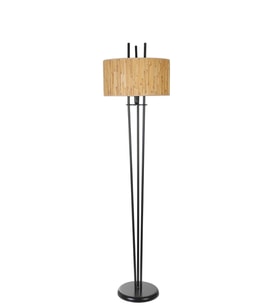 BELEN SİYAH LAMBADER SİLİNDİR BAMBU 07 ABAJURLU