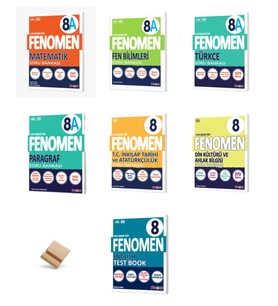 Fenomen LGS 8. Sınıf 2027 A Serisi Matematik Fen Türkçe İnkılap Din Paragraf ve Test Book 7li Set Soru Bankası + Telefon Standı