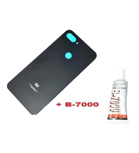 Xiaomi Mi 8 Lite Arka Kapak Batarya Pil Kapağı (CAM+B-7000) SİYAH