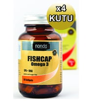 Nondo FISHCAP Omega 3 Balık Yağı EPA + DHA 50 Softgel 4 Adet