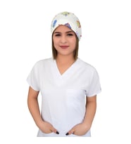 Beyaz Baykuş Desenli Doktor Hemşire Hastane Cerrahi Bone 