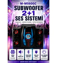 M-M560GC Subwoofer 2+1 Ses Sistemi Bluetooth Music D.J USB SD Kart FM Radyo