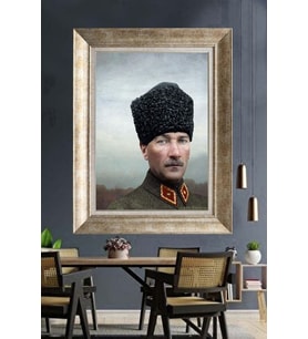 Gümüş Çerçeveli Atatürk Tablo za365