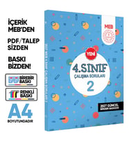 2027 MEB İlkokul 4.Sınıf Çalışma Soruları 2 Tüm Dersler Kazanım Pekiştirme Kitabı BASKI ÜCRETİ