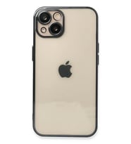 Newface Apple iPhone 14 Plus Kılıf Razer Lensli Silikon - Siyah