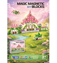 124 Parça OrmanTemalı Manyetik Bloklar Magıc Magnetic Dıy Blocks Set 124 Parça