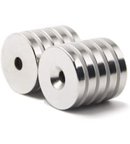 Magnet 8 Adet Mıknatıs, 20X10/5,5X5Mm Vida Atılabilir Havşa Delikli Güçlü Neodyum Mıknatıs(8'Li Paket)