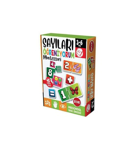 Zoe Sayıları Öğreniyorum Montessori Eğitici Yapboz Puzzle 3-6 Yaş 45 Pcs