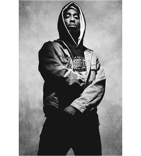 Tupac Temalı Retro Ahşap Poster