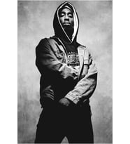 Tupac Temalı Retro Ahşap Poster